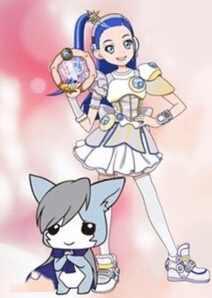Grey/Silver magical girl