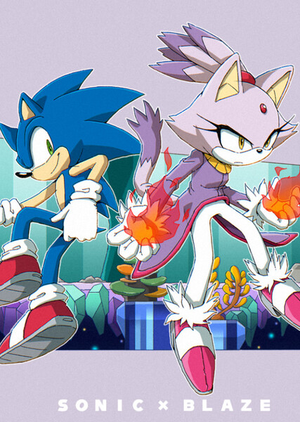 Sonic and Blaze photo