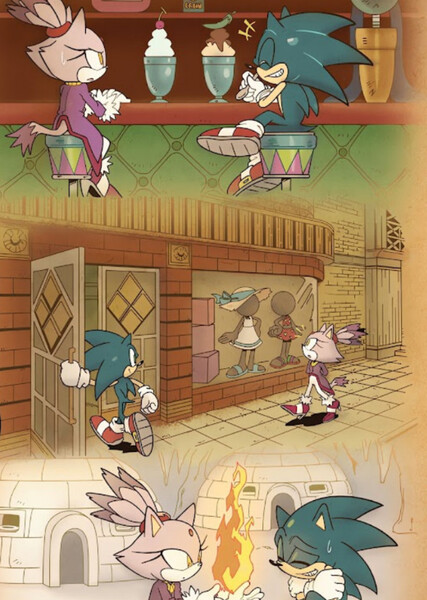 Sonic and Blaze photo