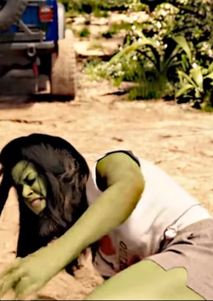 Deadpool and she-hulk share a scene together