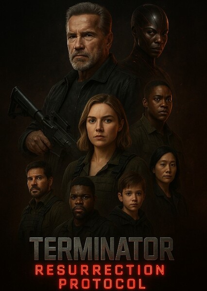 TERMINATOR: RESURRECTION PROTOCOL logo & background photo