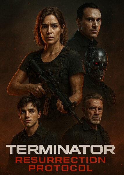 TERMINATOR: RESURRECTION PROTOCOL logo & background photo