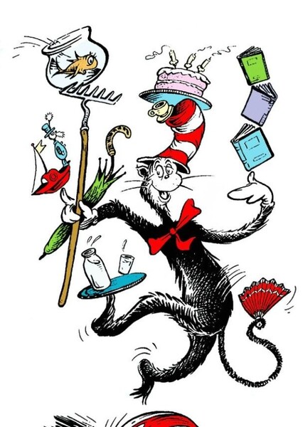 The Cat in the Hat and The Fish photo