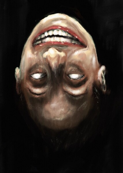 The Man With The Upside-Down Face photo