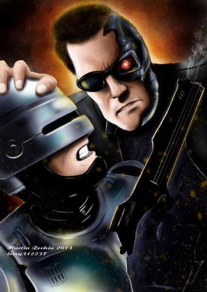 The Terminator and Robocop photo