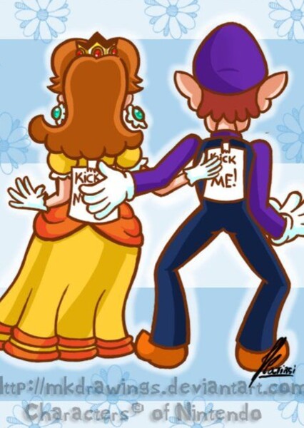 Waluigi and Princess Daisy photo