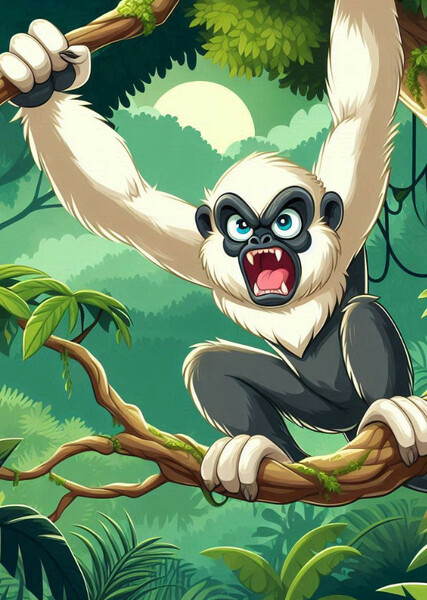 white handed gibbon