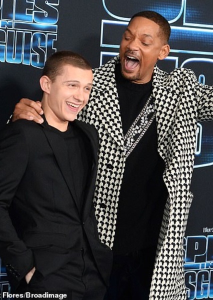 Will Smith and Tom Holland photo