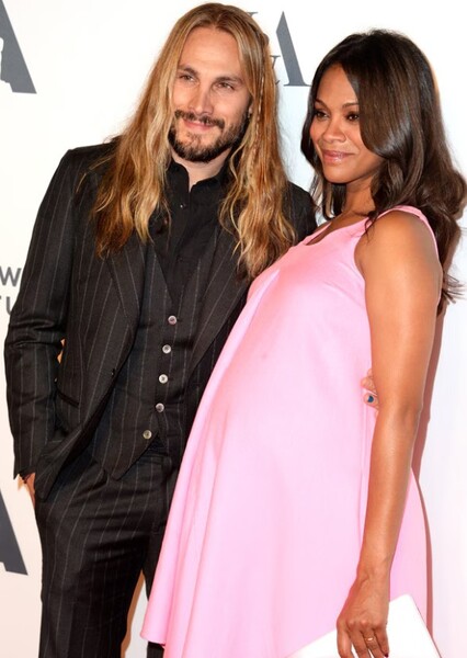 Zoe Saldana and Marco Perego