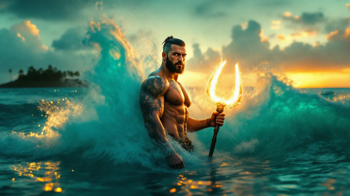 A powerful Polynesian demigod figure emerges from ocean mist, caught between mythic legacy and modern casting debates.