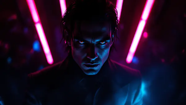 A menacing character in dark, shadowy lighting, suggesting a complex villain or morally ambiguous figure in a superhero universe.
