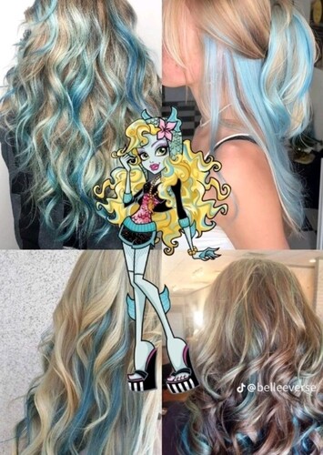 Blonde W Light Blue