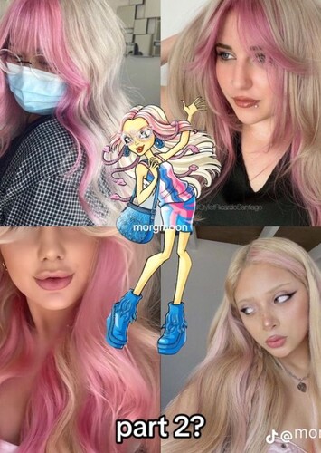 Blonde w light pink highlights