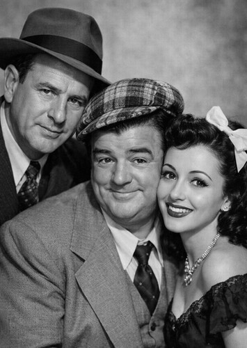 Bud Abbott, Lou Costello, and Adriana Caselotti