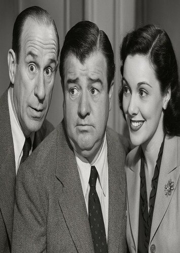 Bud Abbott, Lou Costello and Helen Mack