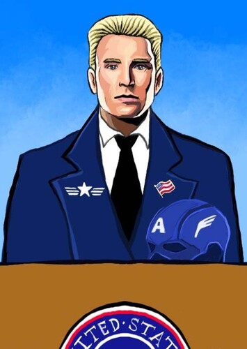 captain America/steve rogers presdent of USA