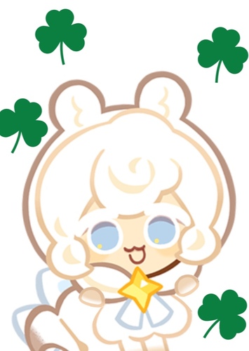 Cream ferret cookie