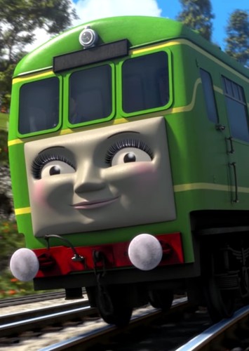 Daisy the Green Diesel Rail-Car Engine
