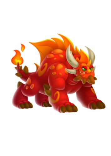 Flaming Rock Dragon