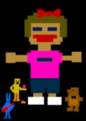 Girl with Freddy's toys