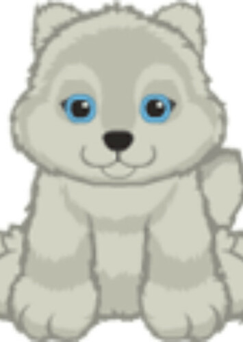 Gray Dire Wolf Pup