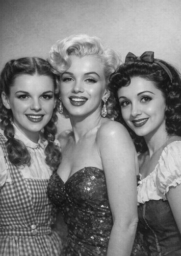 Judy Garland, Marilyn Monroe, and Adriana Caselotti