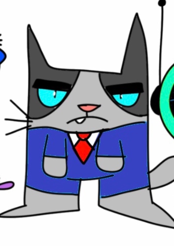 Mayor Grumpy the Gray Cat in CatVille!