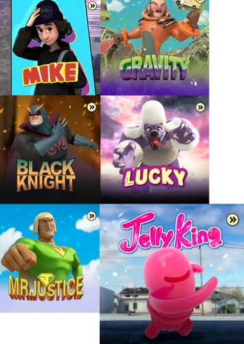 Michael/Gravity/Black Knight/Lucky/Mr. Justice/Jelly King