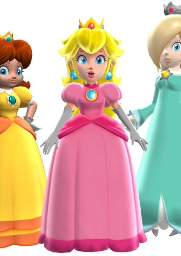 Peach, Daisy, and Rosalina