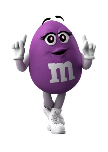 Purple M and M