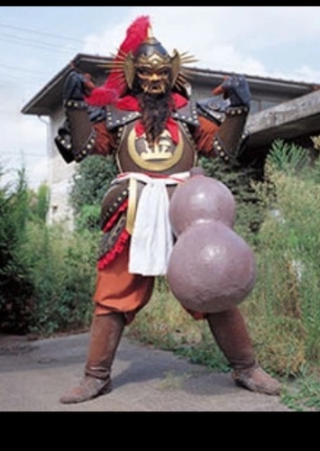 Samurai fan man