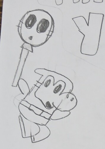 Shy Guy with a Yoshi mask