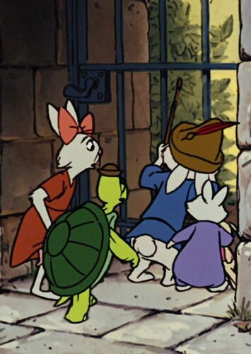 Skippy Rabbit, Toby Turtle, Sis Rabbit and Tagalong Rabbit (Robin Hood)