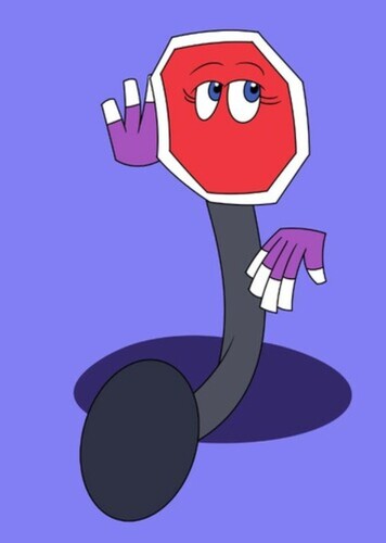 Stop The Cartoon Stop-Sign