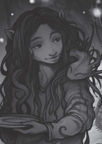 The little witchling with the crystals