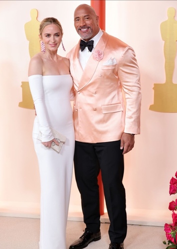 The Rock and Emily Blunt