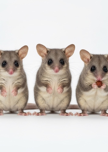 Three possum-like mammals