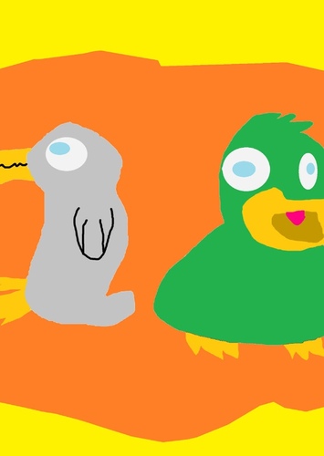 Space Time pair of ducks