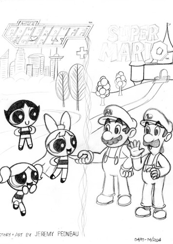 What if the Powerpuff Girls met Mario?
