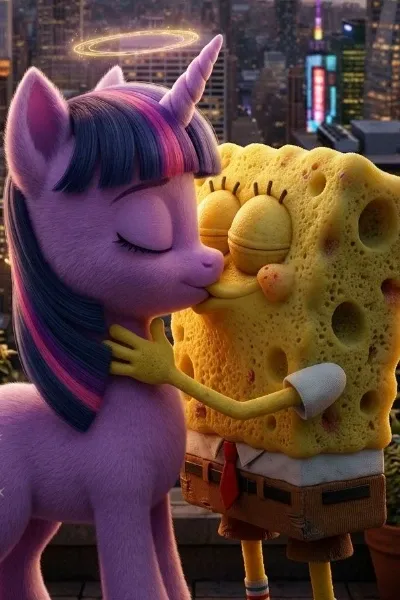 Spongebob Squarepants and Twilight Sparkle (Live-Action) photo