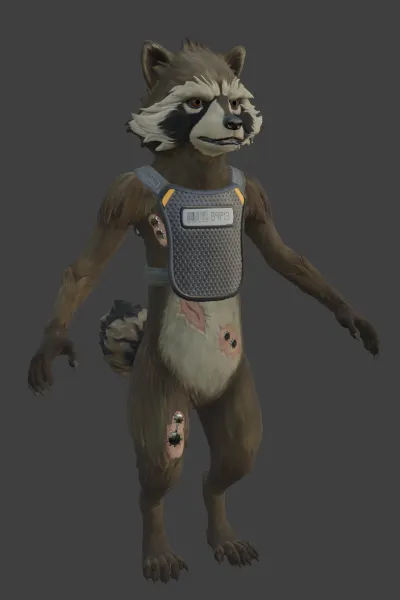 Rocket Raccoon (Grounded/Naked) photo