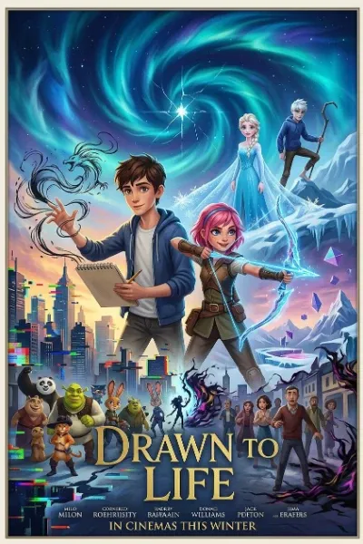 Drawn to life logo background photo