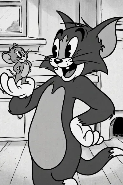 Tom Cat and Jerry Mouse photo
