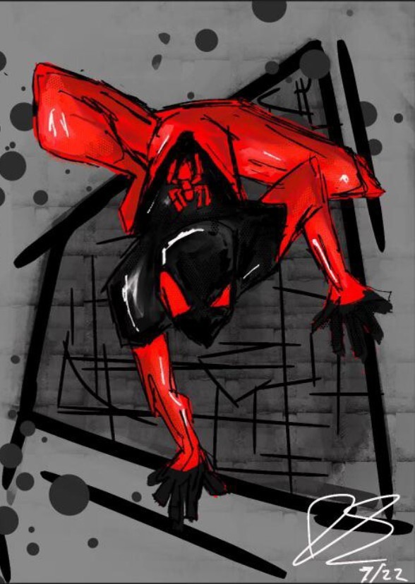 Andy Sandberg as Kaine Parker animation style