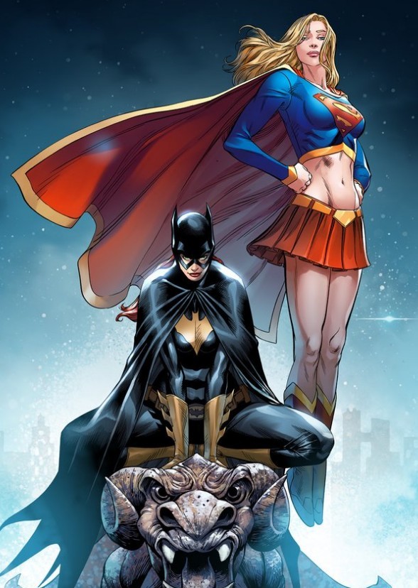 Batgirl and Supergirl
