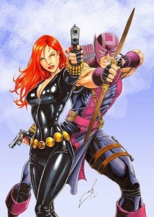  Black Widow and Hawkeye