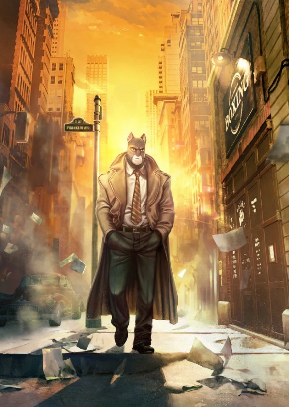 Blacksad spit at the sky