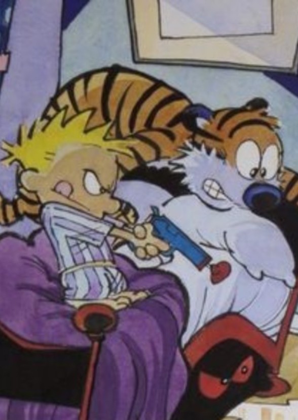 Calvin and Hobbes: Something Under the Bed Is Drooling