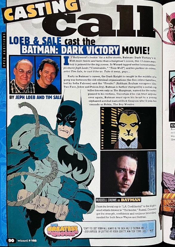 Casting Call - Batman: Dark Victory Movie!