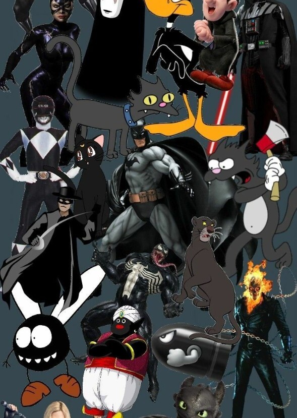 Characters color favourite black(characters good to evil)